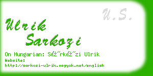 ulrik sarkozi business card